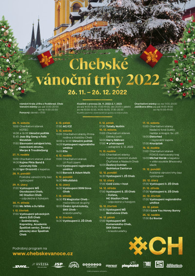 Chebské vánoční trhy 2022 program